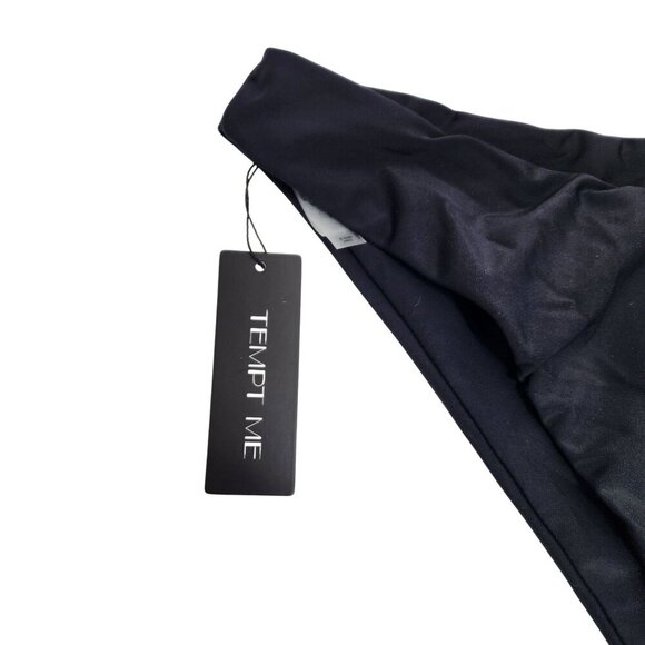Tempt Me Black High-Cut Bikini Bottom Swimwear Size XL - Picture 4 of 4